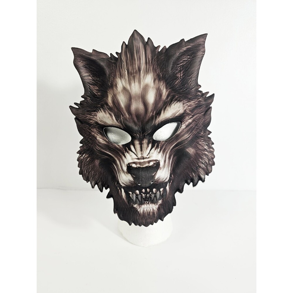 3D Realistic Werewolf Wolf Head Mask Halloween Cosplay No Fur